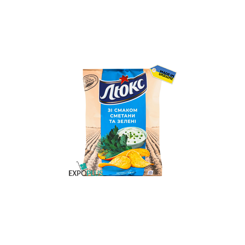 K515 MONDELEZ LYUKS SOUR CREAM&GREENS CHIPS (22X125G)