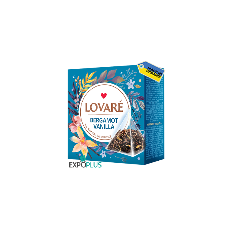 K523 LOVARE TEA BERGAMOT VANILLA PIRAMIDKI 15*2G (12X30G)