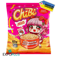 K527 CHIBI BEEF-FLAVORED NOODLES (60X60G)VILIS