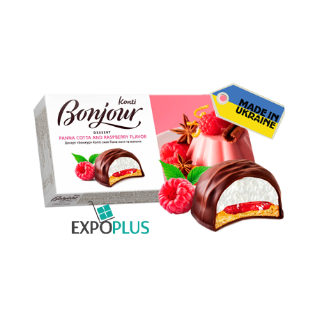 K559 KONTI DESSERT BONJOUR PANNA-COTTA/RASPBERRY (9X232G)