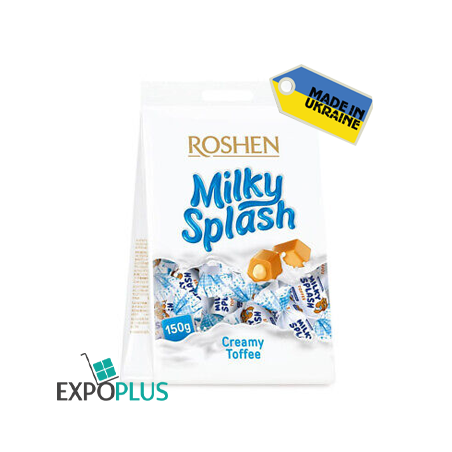 K563 ROSHEN MILKY SPLASH TOFFEE WITH MILK 25%(12X150G)