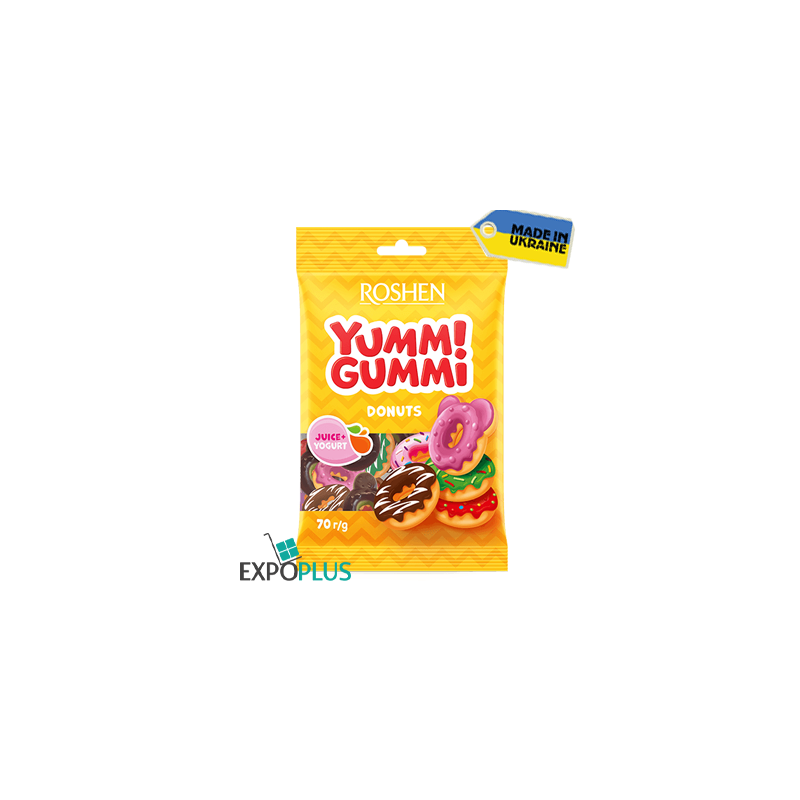 K657 ROSHEN YUMMI GUMMI DONUTS JELLY (22X70G)