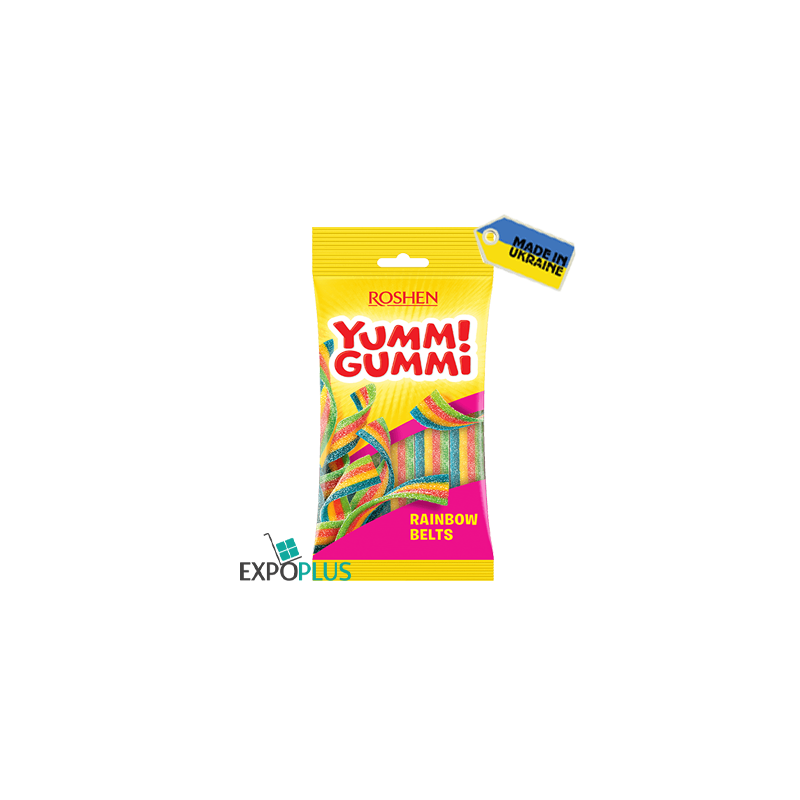 K659 ROSHEN YUMMI GUMMI SOUR BELTS JELLY (40X70G)