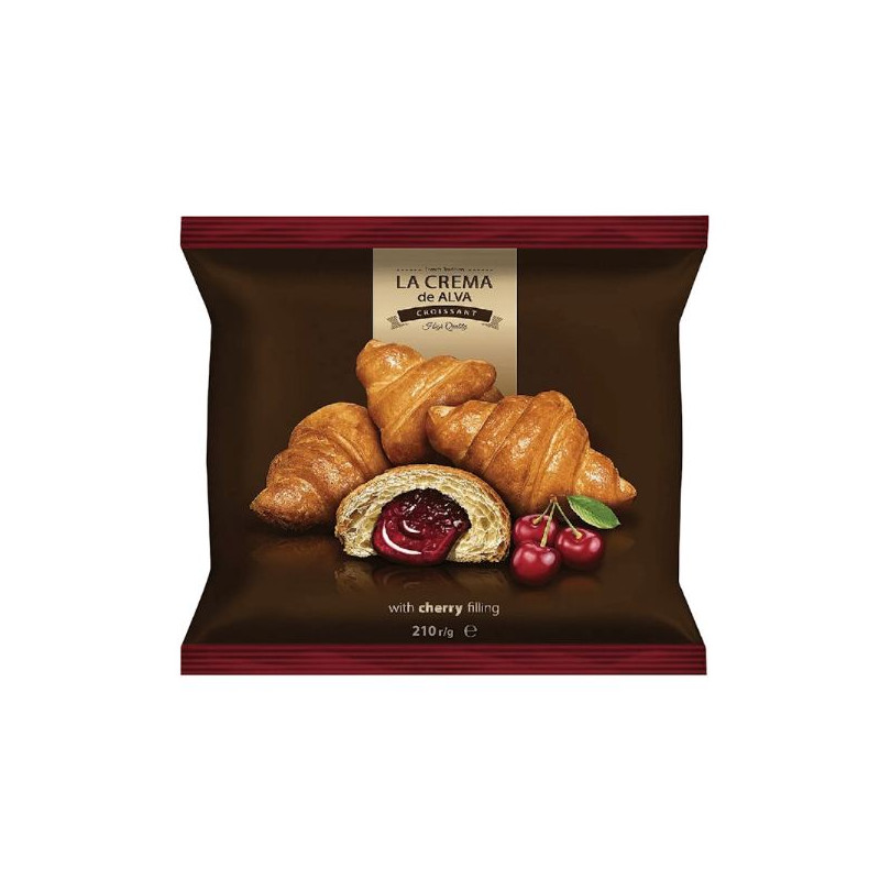 K691 LA CREAMA DE ALVA CROISSANT WITH CHERRY FILLING 10X210G