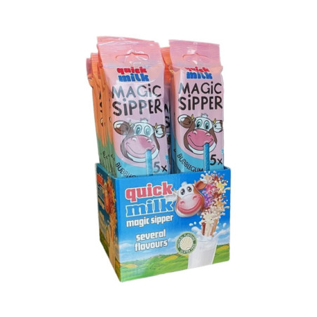 M111 QUICK MILK BUBBLE GUM SRAWS FOR MILK (30GX20)
