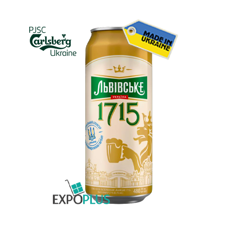 N006 LVIVSKE 1715 BEER 4.5%ALC.(24X0.48L)CARLSBERG UKRAINE