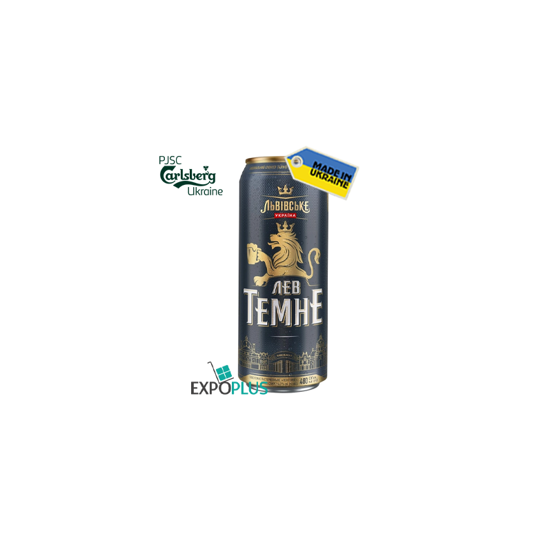 N007 LEV TEMNE BEER DARK 4.7% ALC(24X0.48L)CARLSBERG UKRAINE