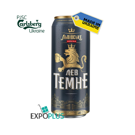 N007 LEV TEMNE BEER DARK 4.7% ALC(24X0.48L)CARLSBERG UKRAINE
