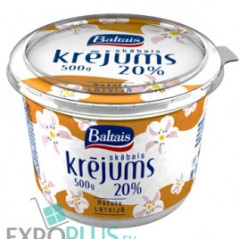 P056 BALTAIS SOUR CREAM 20% (6X500G) SKABAIS KREJUMS