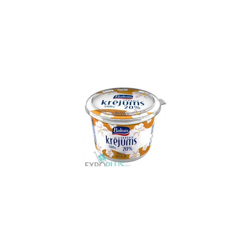 P056 BALTAIS SOUR CREAM 20% (6X500G) SKABAIS KREJUMS