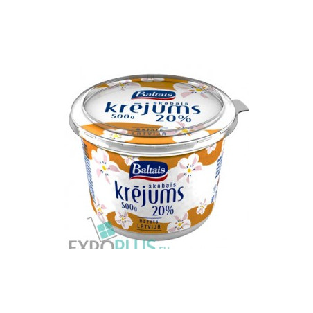 P056 BALTAIS SOUR CREAM 20% (6X500G) SKABAIS KREJUMS