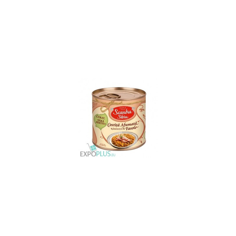Q043 SCANDIA SIBIU COSTITA AFUMATA CU FASOLE 6X400G