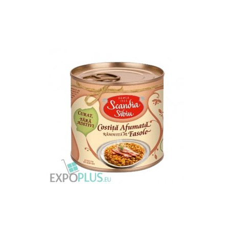Q043 SCANDIA SIBIU COSTITA AFUMATA CU FASOLE 6X400G
