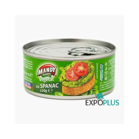 Q406 MANDY FOODS VEGETAL CU SPANAC (6X120G)