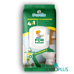 T030 PURFIX HOUSEHOLD WET WIPES FOR TOILET 60 PCS (16INBOX)