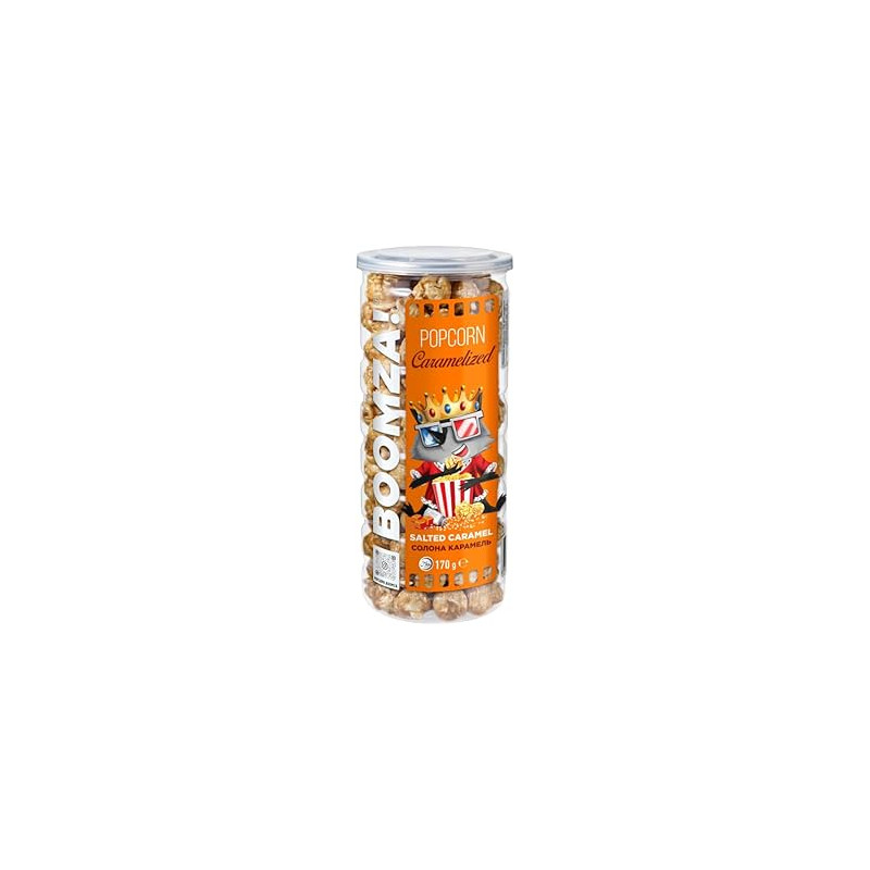 K708 BOOMZA CARAMEL POPCORN IN TUBE SALTED CARAMEL (12X170G)