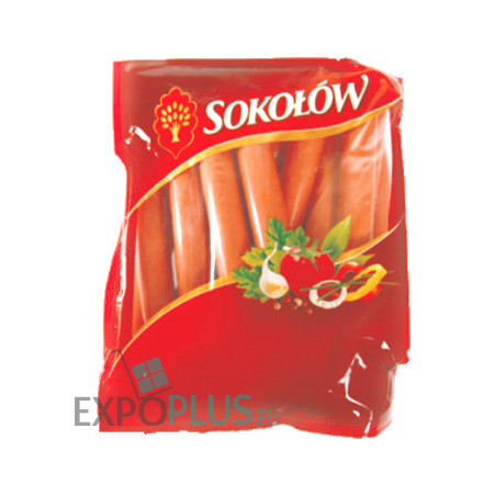 A028 SOKOLOW HOT DOG S INDYKIEM CZOSNKOWYM (BOX APP. 10 KG)