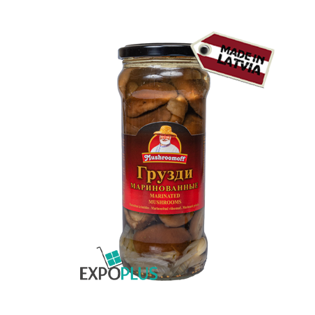 B326 MUSHROOMOFF CANNED MILK-AGARIC (12X580ML)GRUZDI