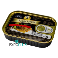 B350 BV SMOKED RIGA SPRATS IN OIL (64X100G)