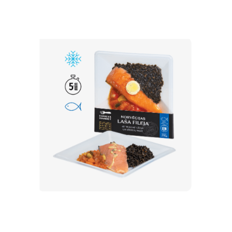 C007 SALMOND FILET WITH LENTILS AND VEGETABLES RAGOUT(8X250G