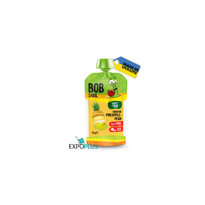 K086 BOB SNAIL SMOOTHIE PINEAPPLE/PEAR/APPLE (10X120G)