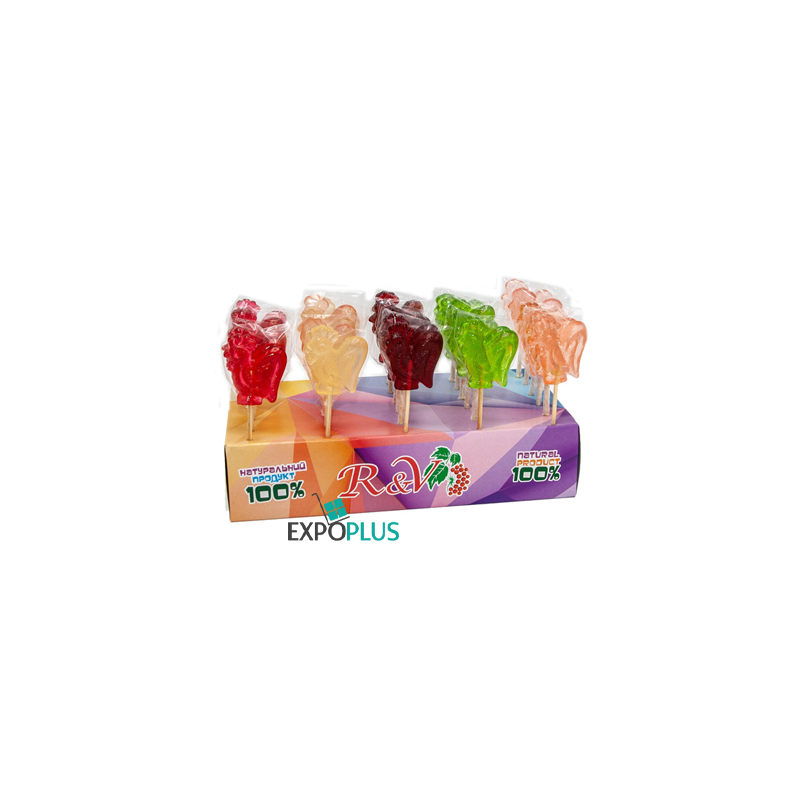 K169 R&V CARAMEL LOLLIPOP COCK (30X15G) KOGUTYK/PETUSHOK