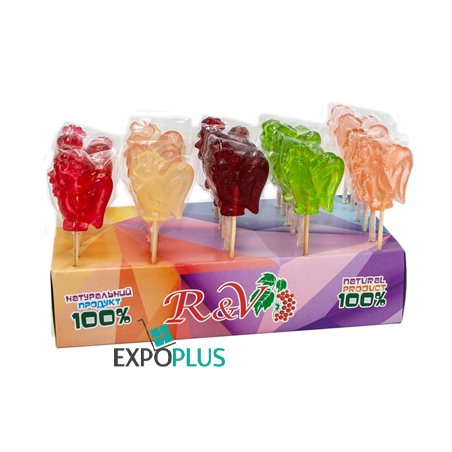 K169 R&V CARAMEL LOLLIPOP COCK (30X15G) KOGUTYK/PETUSHOK