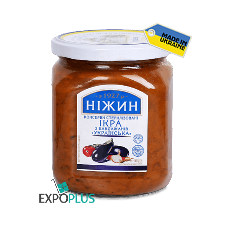 K460 NIZHYN EGGPLANT PASTE (12X450G)IKRA Z BAKLAJANIV