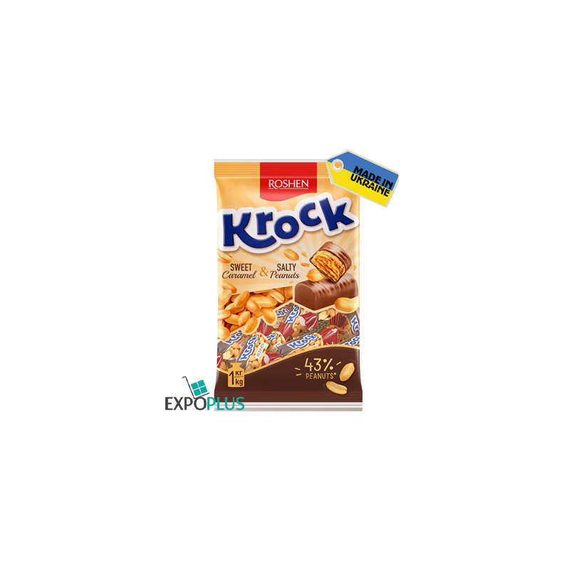 K565 ROSHEN KROCK SWEETS WITH PEANUTS IN COCAO (8X1KG)