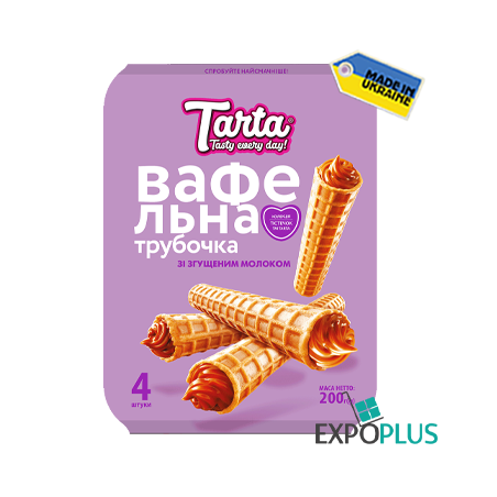 C260 TARTA CAKES WAFFLE TUBE CONDENSED MILK (8X200G)