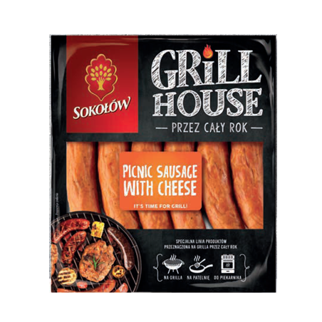 A069 SOKOLOW GRILL KIELBASA PIKNIKOWA Z SEREM (10X900G)