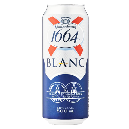 N134 KRONENBOURG 1664 BLANC 5%CAN (24X500ML)