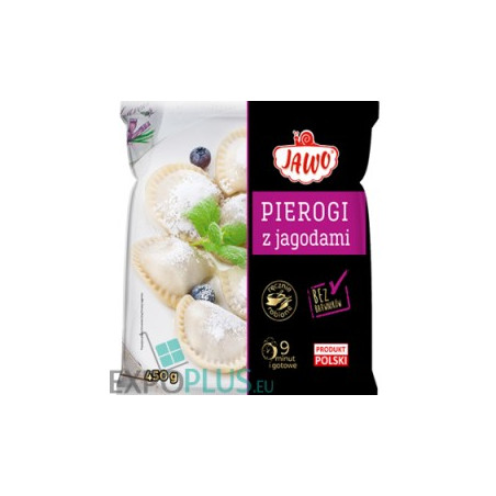 C342 JAWO PIEROGI Z JAGODAMI (12X450G)