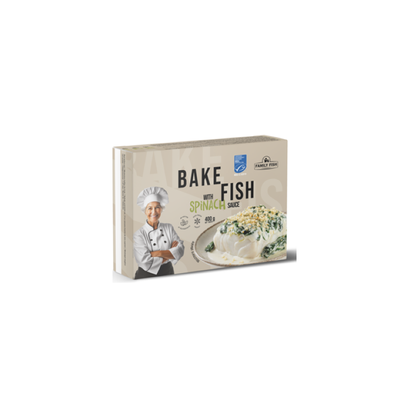 C376 BAKE FISH WITH SPINACH SAUSE (16X400G)