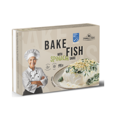 C376 BAKE FISH WITH SPINACH SAUSE (16X400G)