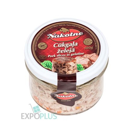 I112 NAKOTNE CUKGALA ZELEJA PORK SLICES IN GELATIN (6X180G)