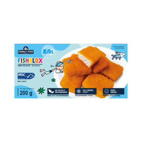 C399 FAMILY FISH FISHBLOX WHITE FISH FILLET 65%(10X200G)