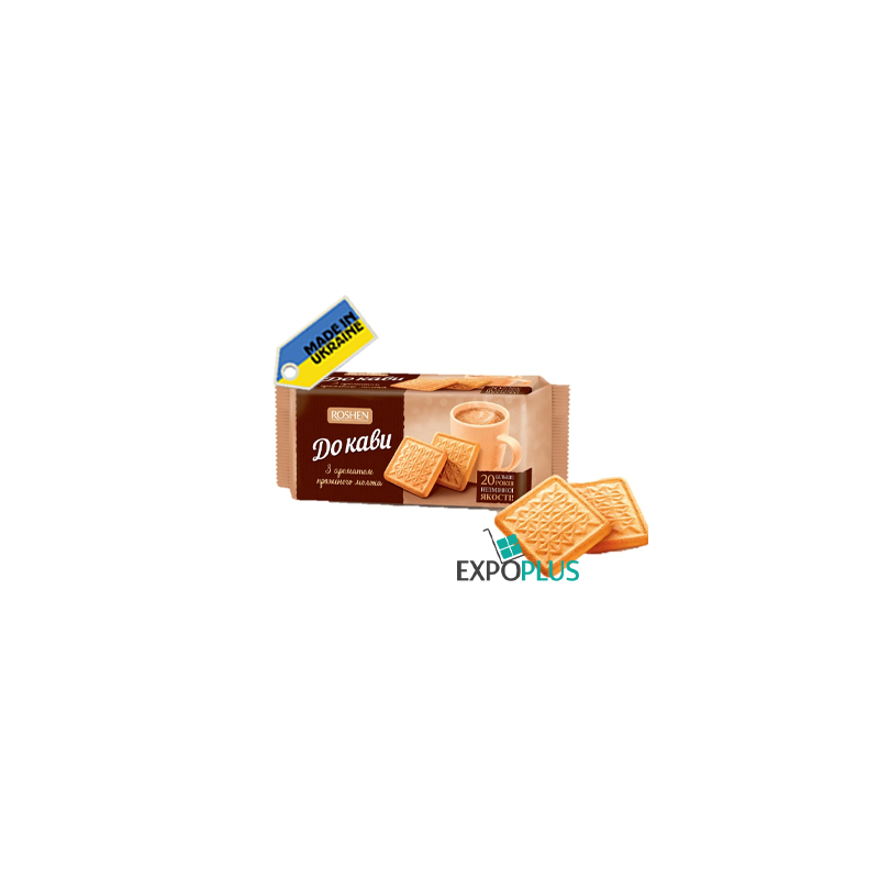 K328 ROSHEN SUGAR BISCUITS K KOFE BAKED MILK AROMA (28X185G)
