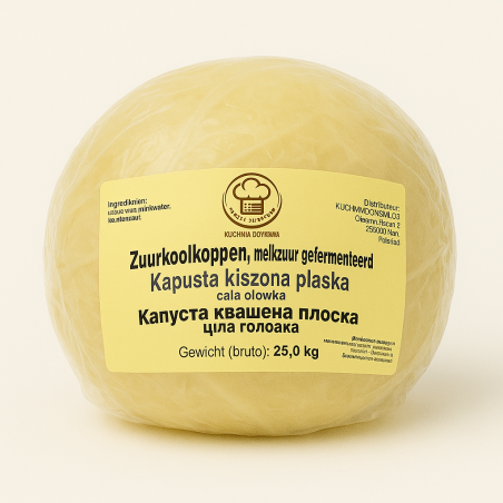 B013 KD ZUURKOOLKOPPEN, GEFERM / VARZA 20KG INBOX/PRICE KG