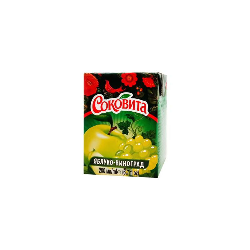 X177 SOKOVITA APPLE GRAPE JUICE DRINK (27X200ML)
