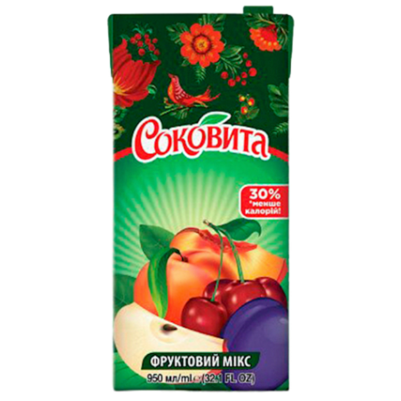 X166 SOKOVITA MIXED FRUIT JUICE DRINK (12X0.95)