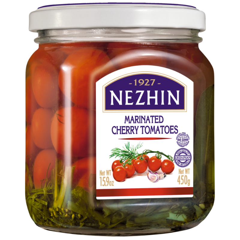 K467 NIZHYN MARINATED CHERRY TOMATOES (12X450G)