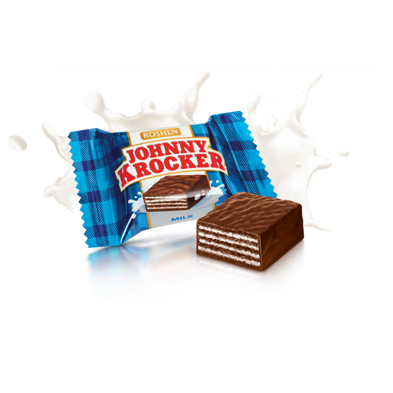 K215 ROSHEN "JOHNNY KROCKER" WAFERS MILK FLAVOUR (4X1KG)