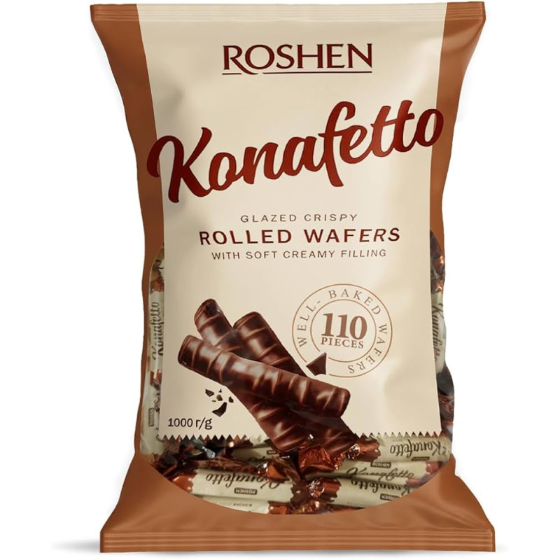 K223 ROSHEN KONAFETTO BIANCO WAFER ROLLS (5X1KG)
