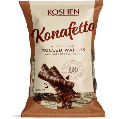 K223 ROSHEN KONAFETTO BIANCO WAFER ROLLS (5X1KG)
