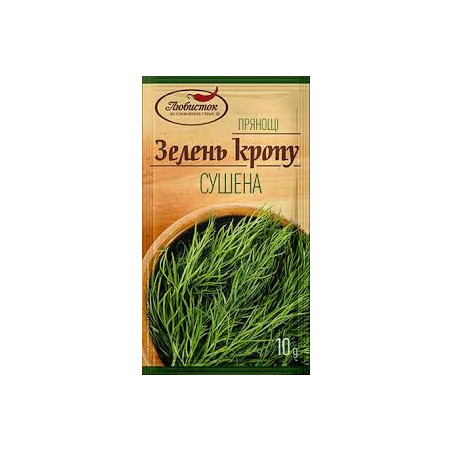 K196 LUBYSTOK DRIED GREEN DILL (20X10G)