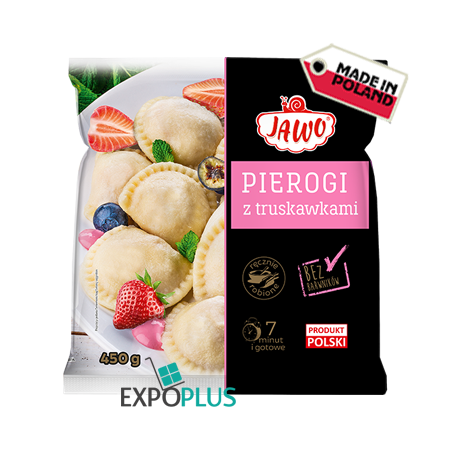 C449 JAWO PIEROGI Z TRUSKAWKAMI (12X450G)