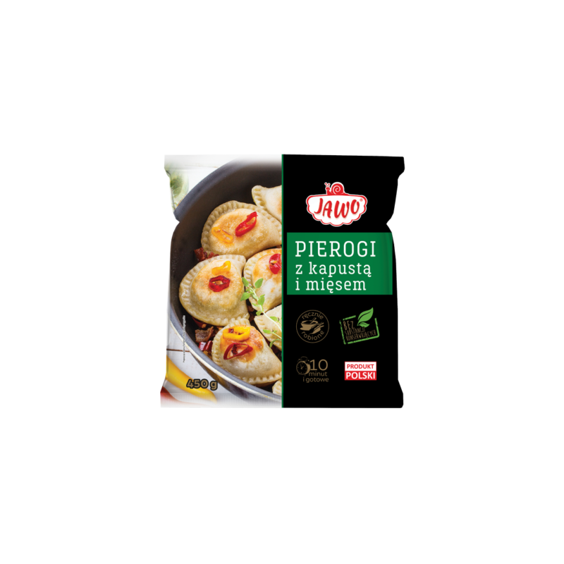 C332 JAWO PIEROGI Z MIESEM I KAPUSTA (12X450G)