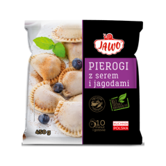 C334 JAWO PIEROGI Z SEREM I JAGODAMI (12X450G)