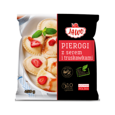 C335 JAWO PIEROGI Z SEREM I TRUSKAWKAMI (12X450G)